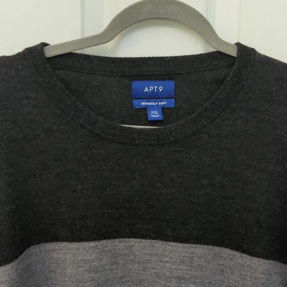 Apt 9 Burgundy & Grey Sweater - Picture 3 of 12